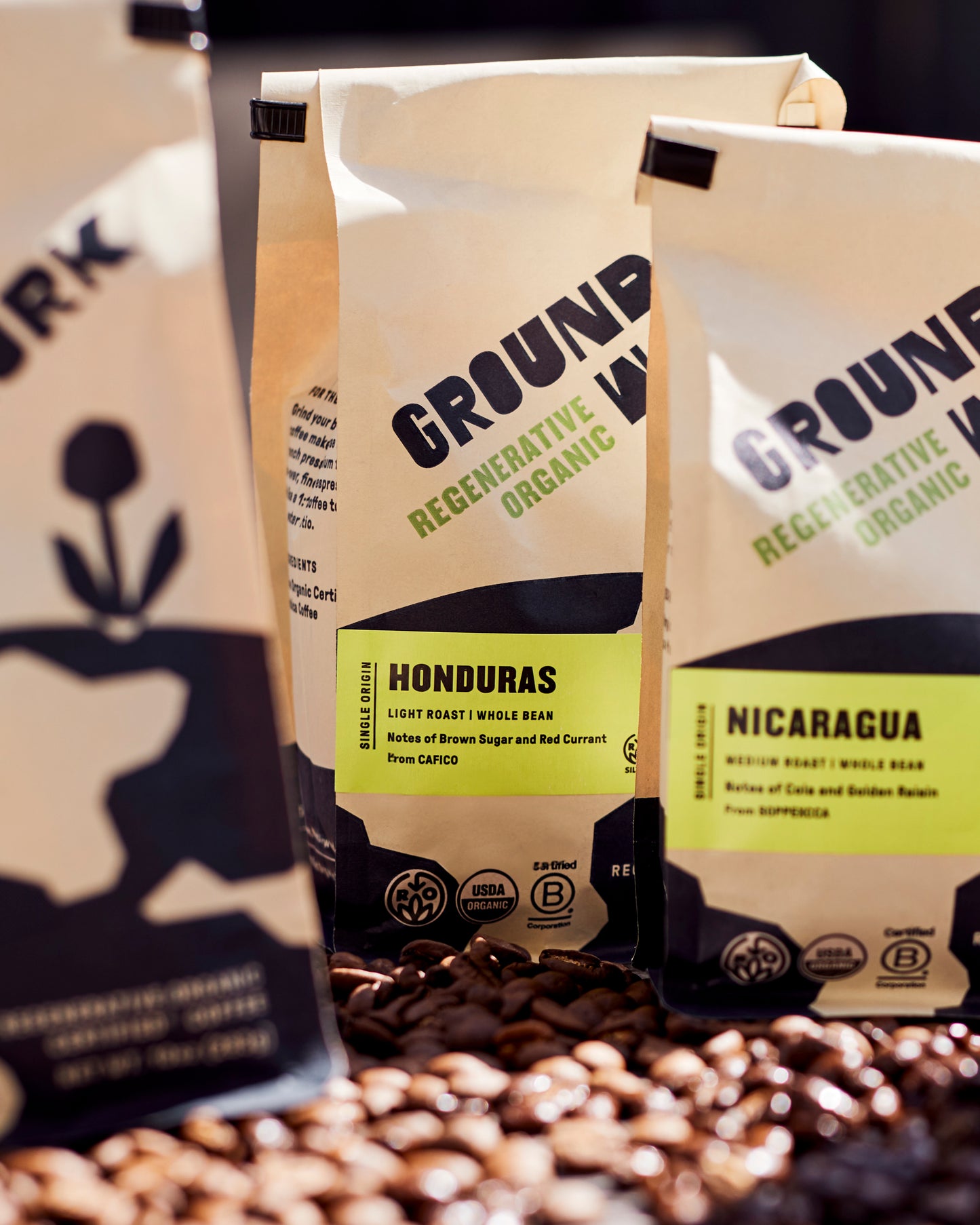 Enjoy Groundwork Coffee’s Regenerative Organic Certified® Honduras CAFICO, a light roast with red currant and brown sugar notes.