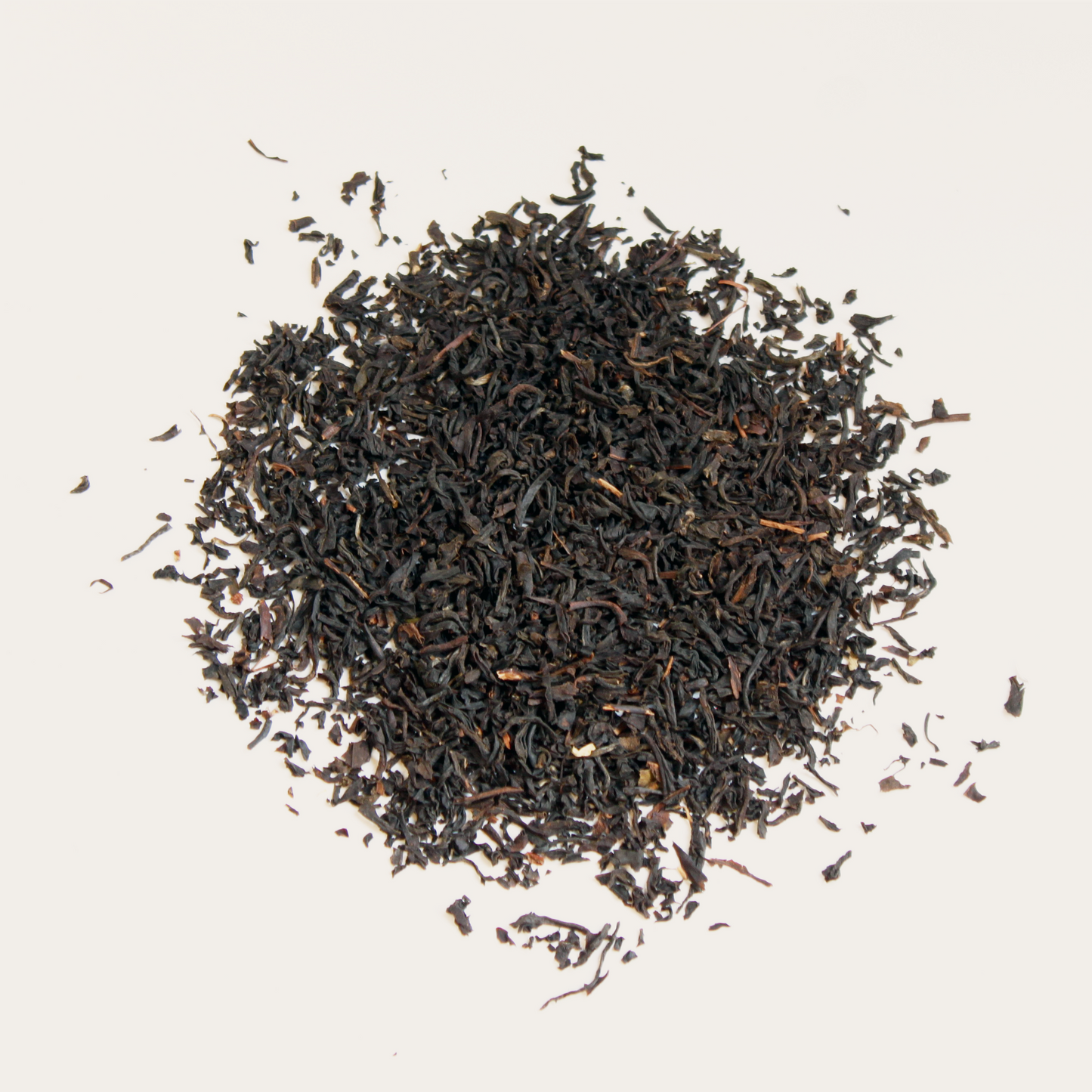 pile of loose leaf organic assam tea