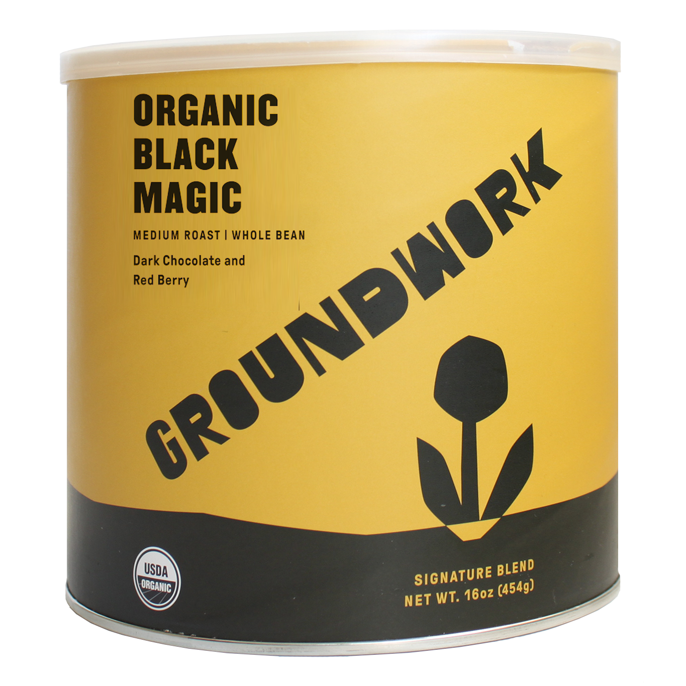 1 lb can of Organic Black Magic Medium Roast 