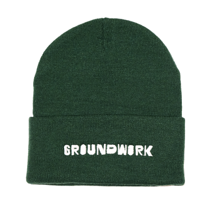 Embroidered Forest Green Beanie