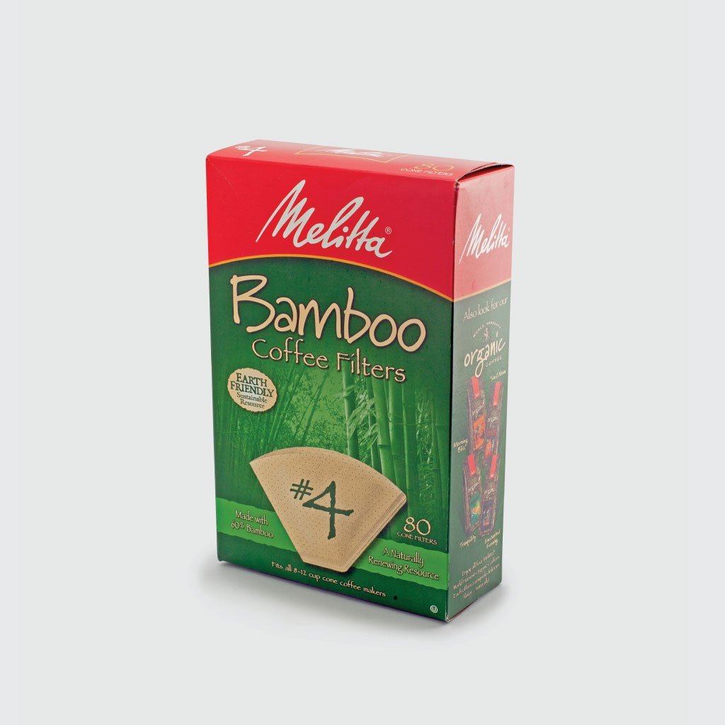 Melitta Bamboo Cone Coffee Filter - #4 80 ct