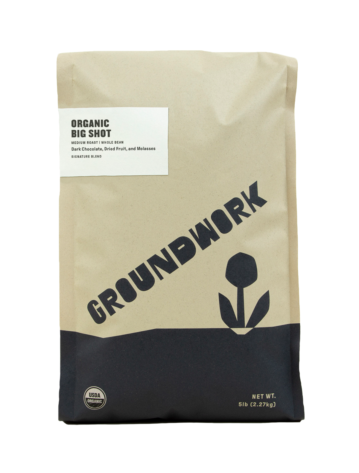 Organic Big Shot Medium roast 5lb bag