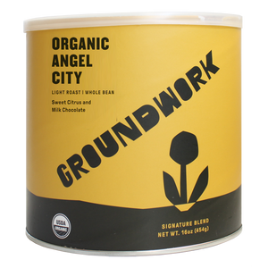 1 lb can of Organic Ange City Light Roast 