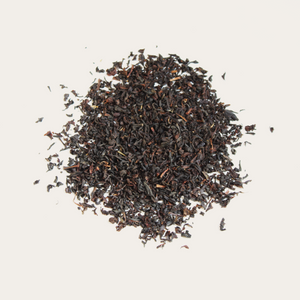 pile of loose leaf organic earl grey tea