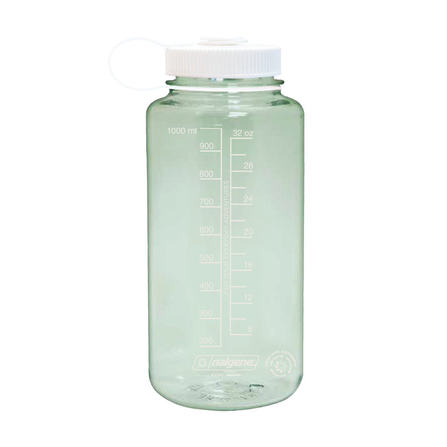 Earth Day 32oz Nalgene with Groundwork logo and white cap