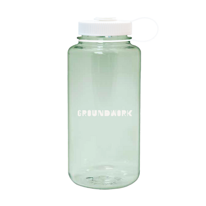 Earth Day 32oz Nalgene with Groundwork logo and white cap