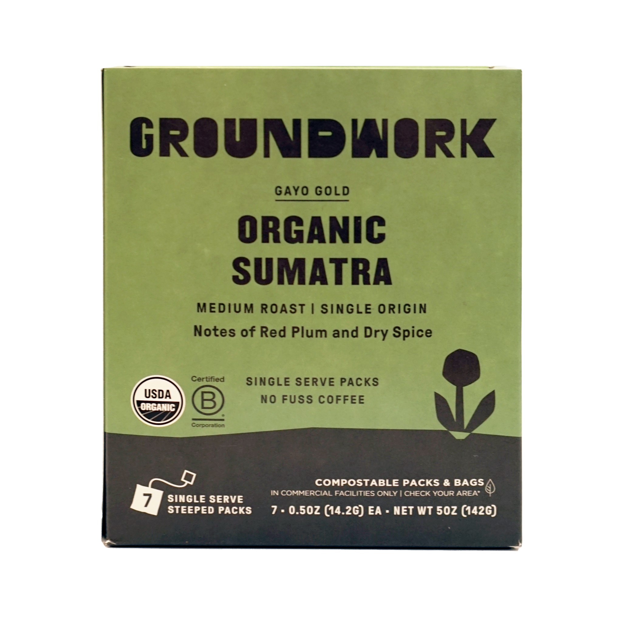 Organic Sumatra Gayo Gold - Single-Serve Steeped Packs