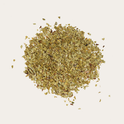 pile of organic loose leaf yerba mate tea