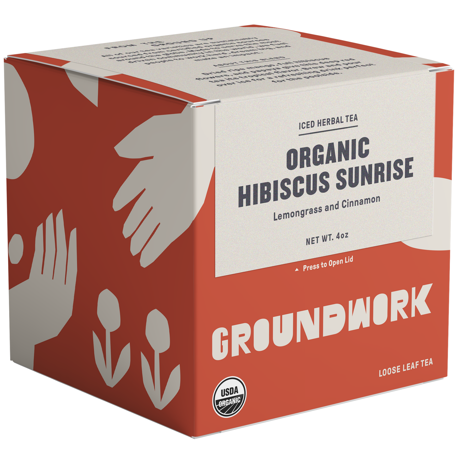 Hibiscus Sunrise Certified Organic Tea - Groundwork Coffee Co.