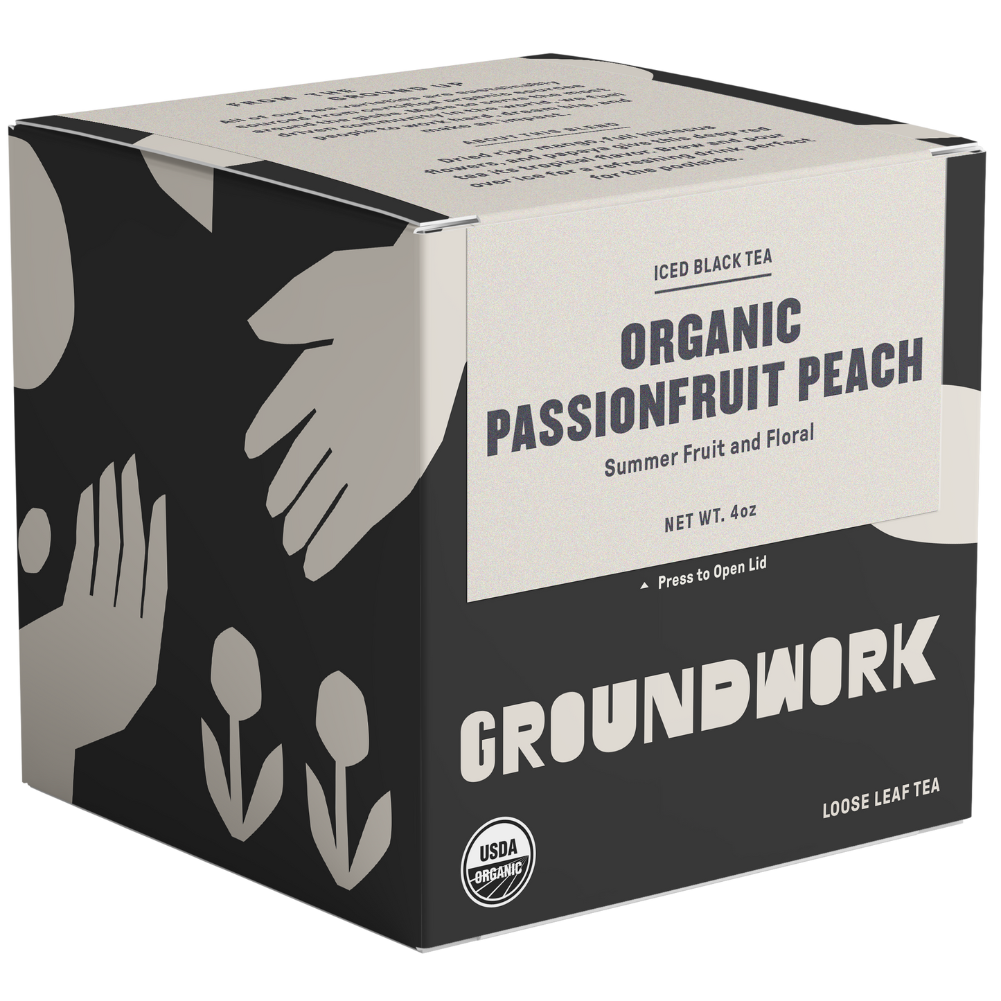 Organic passionfruit peach tea with notes of Summer Fruit and Floral
